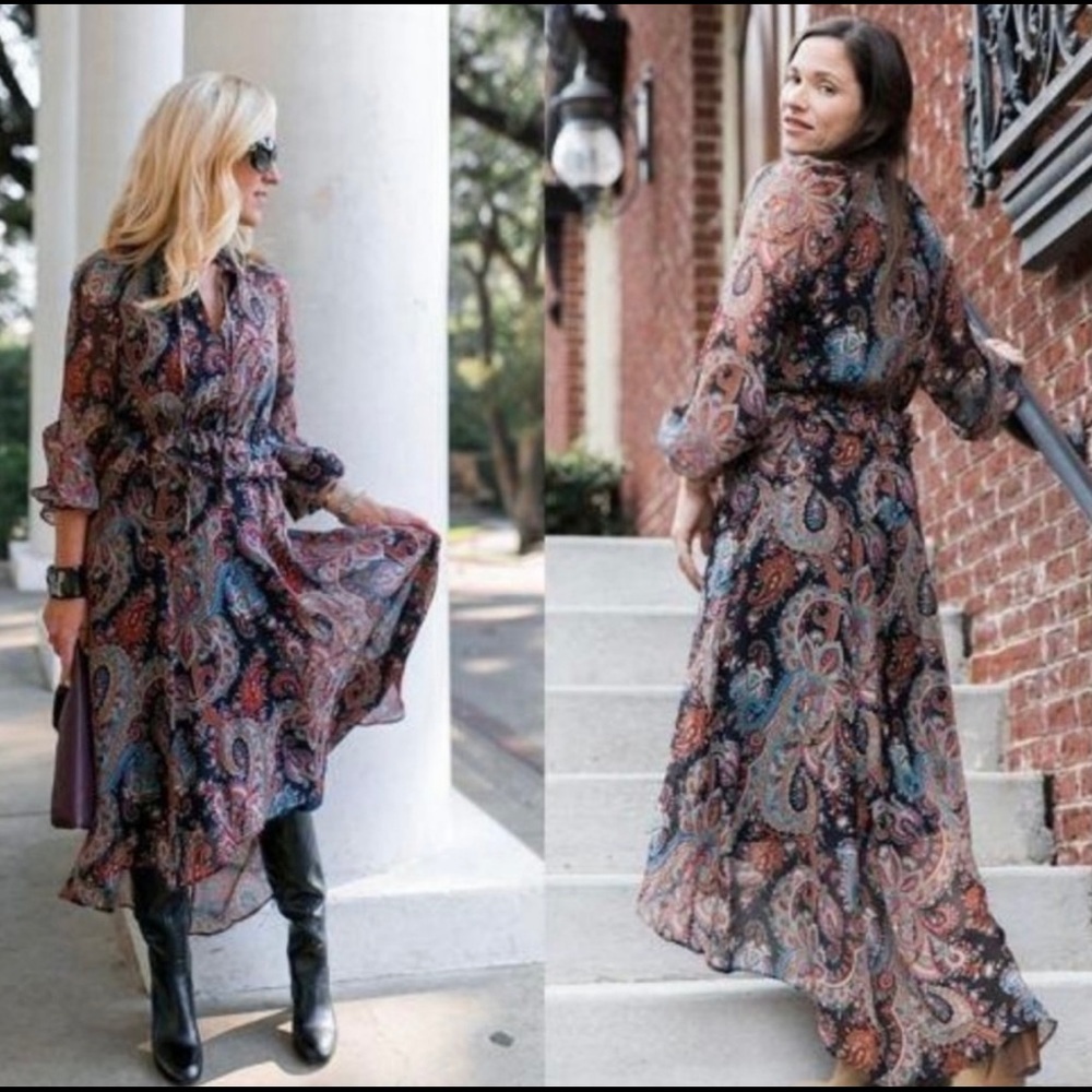 Banana Republic Olivia Palermo  Silk Tie Dress